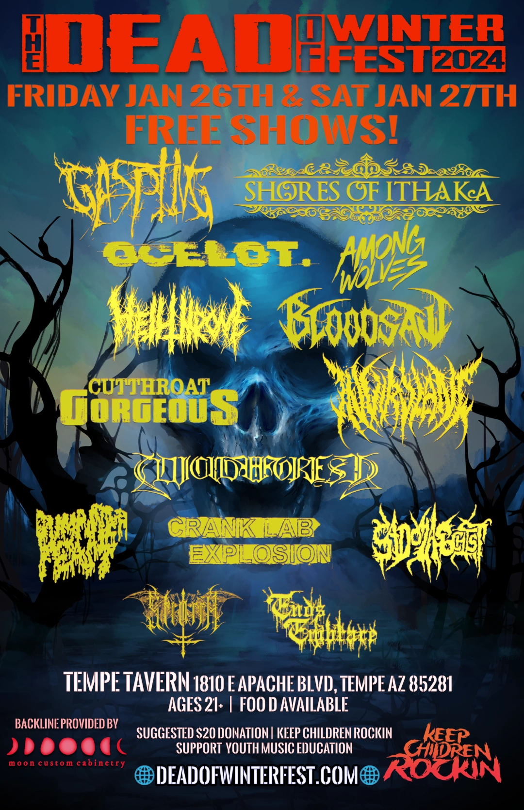 2024 Dead of Winter Fest Tempe Tavern January 26th & 27th